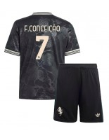 Juventus Francisco Conceicao #7 Tredjedraktsett Barn 2025-26 Korte ermer (+ bukser)